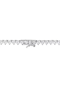 Lab Created 31.20 ct. t.g.w. Created White Sapphire  Tennis Necklace in Sterling Silver