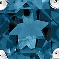 3.32 ct. t.g.w. Sky Blue Topaz and London Blue Topaz Graduated Open Circle Earrings in Sterling Silver