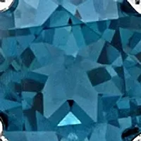 2.26 ct. t.g.w. London Blue Topaz and White Topaz Flower Pendant with Chain in Sterling Silver