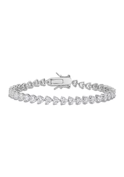 Lab Created 10 ct. t.g.w. Created White Sapphire Tennis Bracelet in Sterling Silver