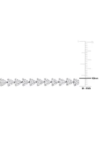 Lab Created 10 ct. t.g.w. Created White Sapphire Tennis Bracelet in Sterling Silver