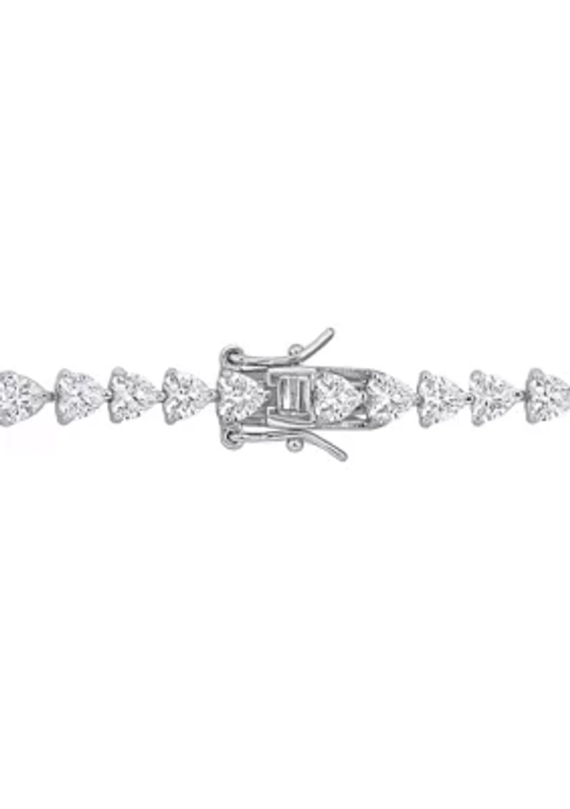 Lab Created 10 ct. t.g.w. Created White Sapphire Tennis Bracelet in Sterling Silver