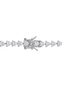 Lab Created 10 ct. t.g.w. Created White Sapphire Tennis Bracelet in Sterling Silver