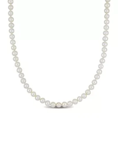Cultured Freshwater Pearl Strand Necklace in 14k White Gold