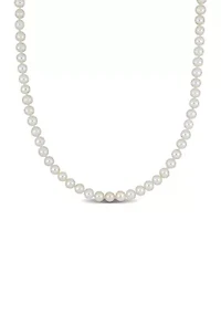 Cultured Freshwater Pearl Strand Necklace in 14k White Gold