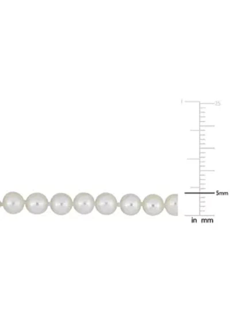 Cultured Freshwater Pearl Strand Necklace in 14k White Gold