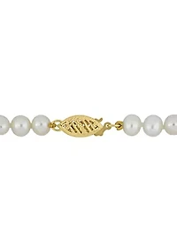 Cultured Freshwater Pearl Strand Necklace in 14k White Gold