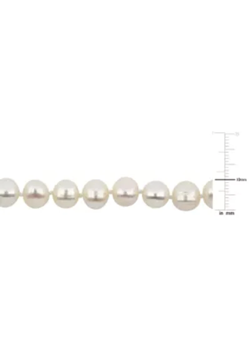 9-10 MM Freshwater Pearl Necklace in Sterling Silver