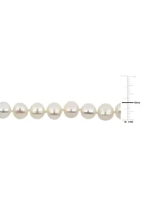 9-10 MM Freshwater Pearl Necklace in Sterling Silver