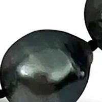 8-10MM Black Tahitian Cultured Pearl Necklace in Sterling Silver