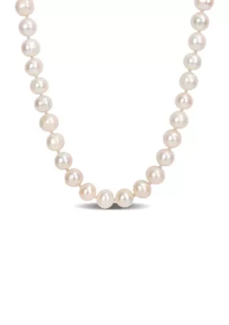 7.5-8MM Freshwater Cultured Pearl Strand Necklace