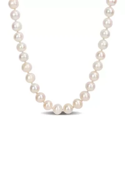 7.5-8MM Freshwater Cultured Pearl Strand Necklace