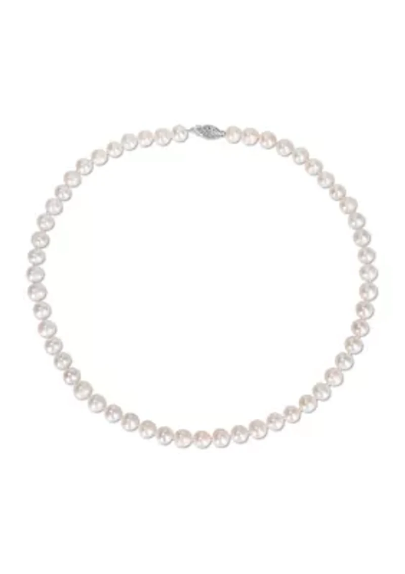 7.5-8MM Freshwater Cultured Pearl Strand Necklace