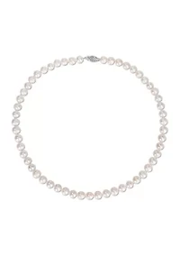 7.5-8MM Freshwater Cultured Pearl Strand Necklace