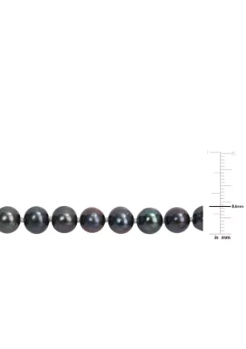 7.5-8MM Black Freshwater Cultured Pearl Strand Necklace