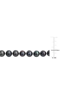 7.5-8MM Black Freshwater Cultured Pearl Strand Necklace