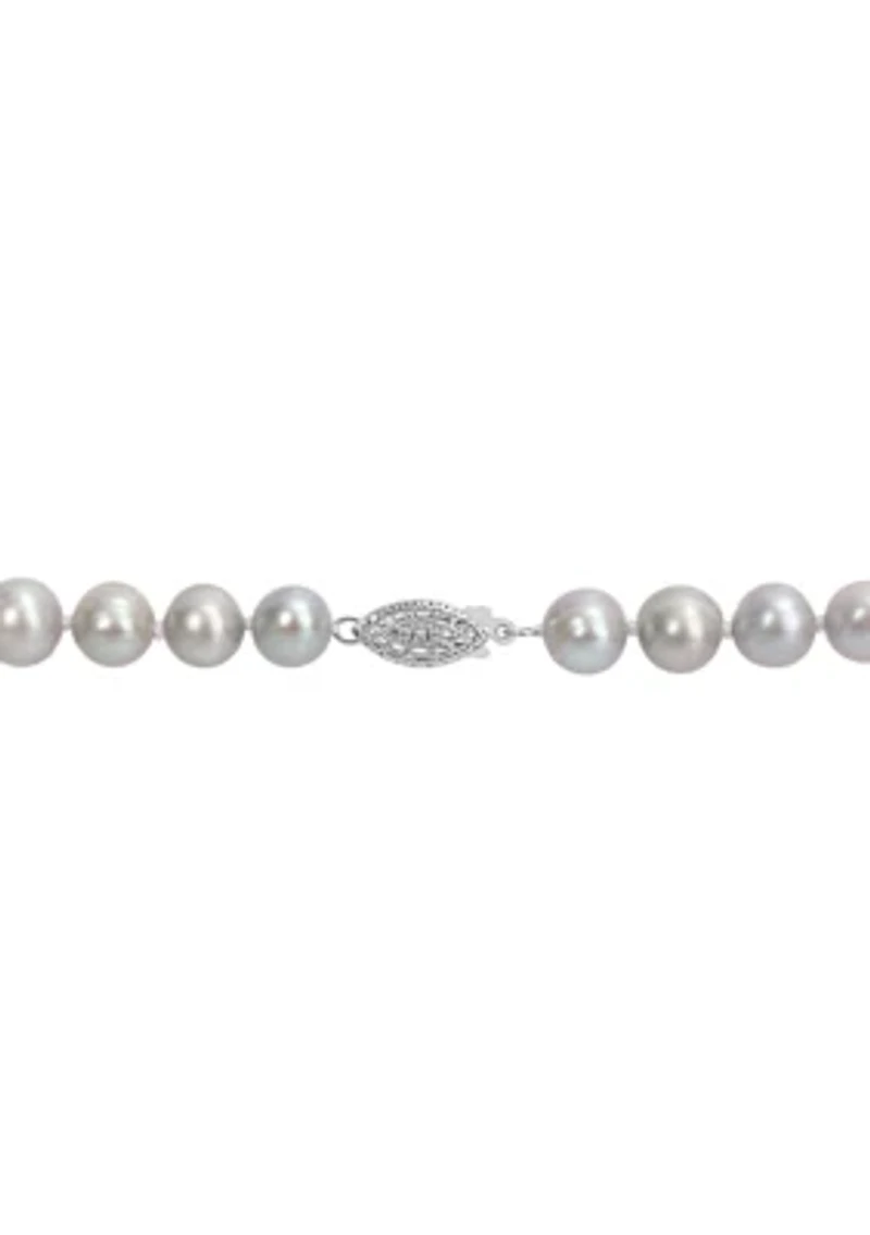 Gray Cultured Freshwater Pearl Strand Necklace