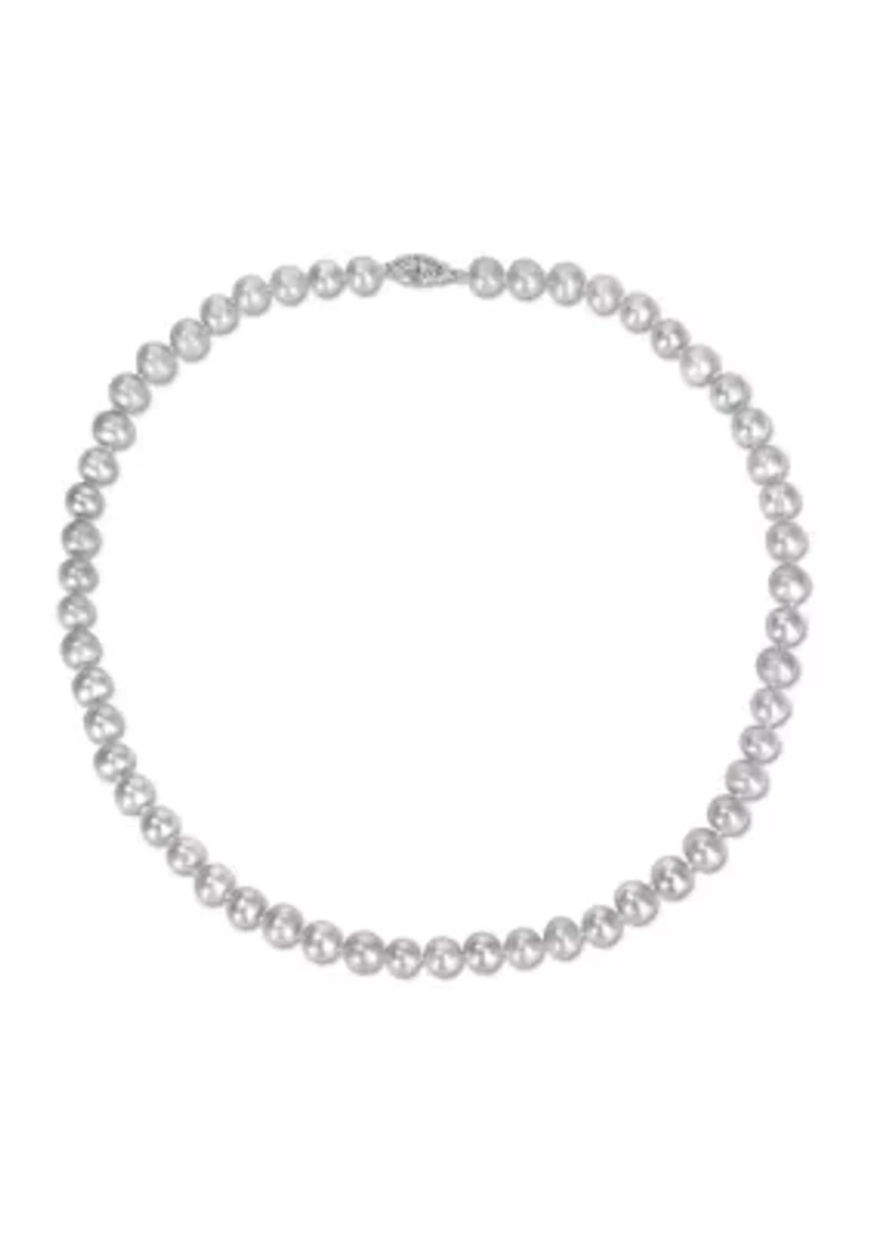 Gray Cultured Freshwater Pearl Strand Necklace