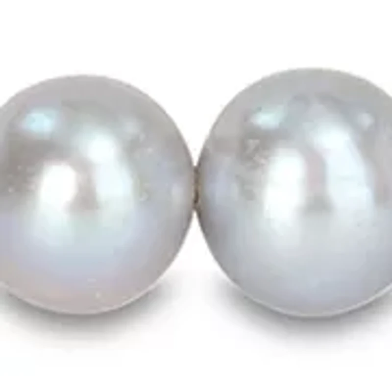 7.5-8MM Grey Freshwater Cultured Pearl 3-Piece Set of Necklace Earrings & Bracelet in Sterling Silver