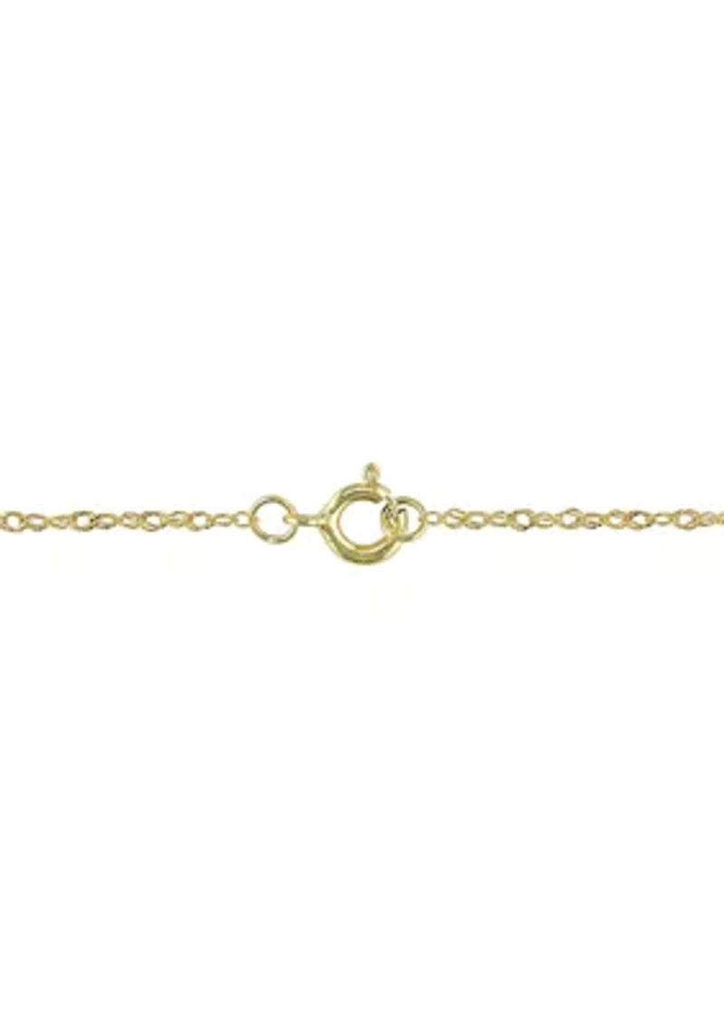 Cultured Pearl Pendant with Chain in 14k Yellow Gold