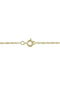 Cultured Pearl Pendant with Chain in 14k Yellow Gold