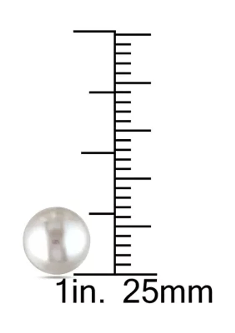Cultured Freshwater Pearl Stud Earrings in 14k White Gold