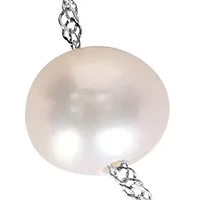 5.5-6mm Freshwater Cultured Pearl Station Necklace in 10k White Gold