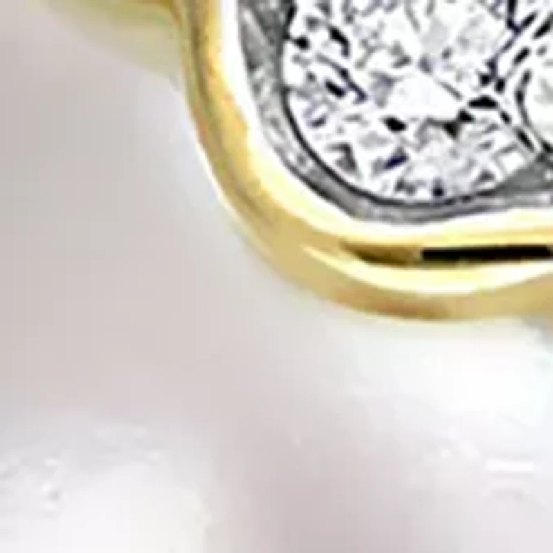 8.5-9mm Cultured Freshwater Pearl and Diamond Accent Drop Pendant and Chain in 10k Yellow Gold