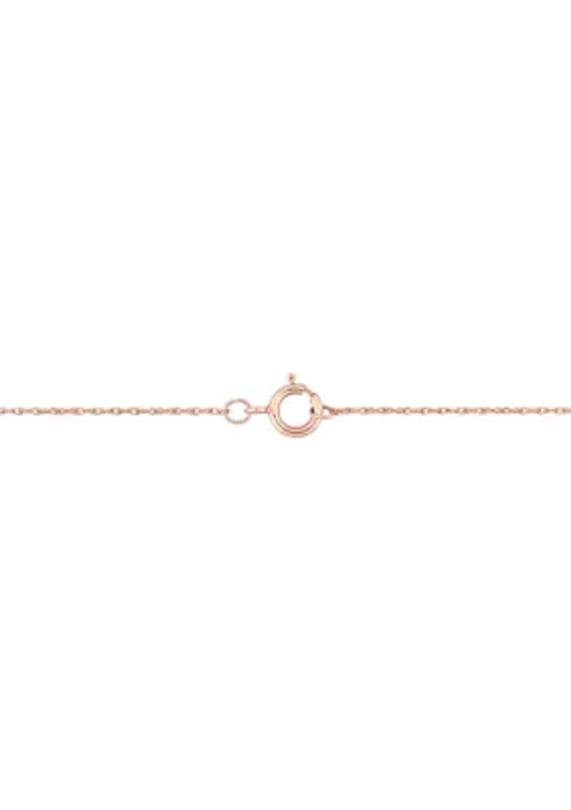 5.5-6mm Freshwater Cultured Pearl Tin-Cup Necklace in 10k Rose Gold
