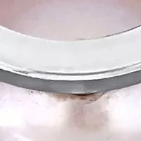 8-8.5mm Freshwater Cultured Pink Pearl Hoop Earrings in Sterling Silver