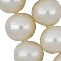 7-8MM Freshwater Cultured Pearl 2-Strand Necklace with Cubic Zirconia Clasp in Sterling Silver, 17"