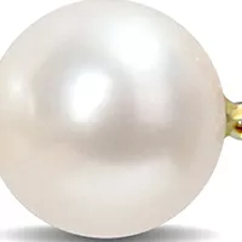 Freshwater Cultured Pearl Graduated Bar necklace in 18k Yellow Gold Plated Sterling Silver