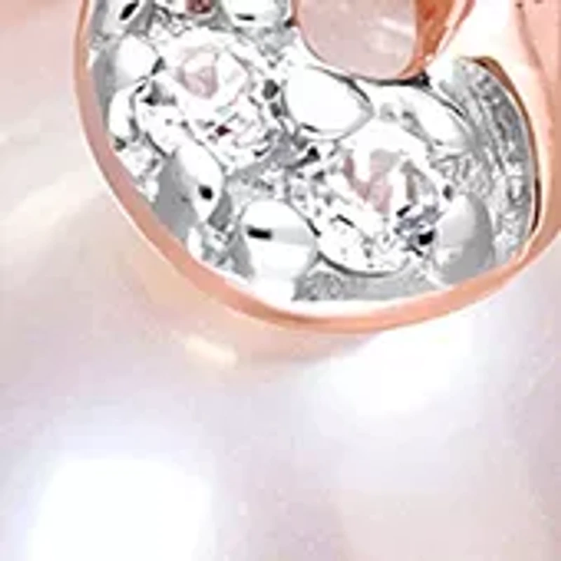 Pink Cultured Freshwater Pearl & 2 1/2 CT TGW Rose de France and Topaz Earrings in 18k Rose Plated Sterling Silver