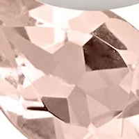 8-9mm South Sea Cultured Freshwater Pearl and 4/5 CT TGW Morganite Stud Earrings in Rose Plated Sterling Silver