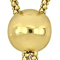 6-7mm Cultured Freshwater Pearl Tassel Necklace in 18k Yellow Gold Plated Sterling Silver