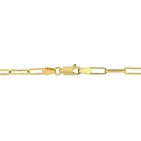3.3mm Polished Paperclip Chain Bracelet in 14k Yellow Gold, 7 in