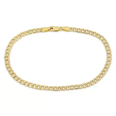 4mm Curb Link Chain Bracelet in 14k Yellow Gold, 7.5 in