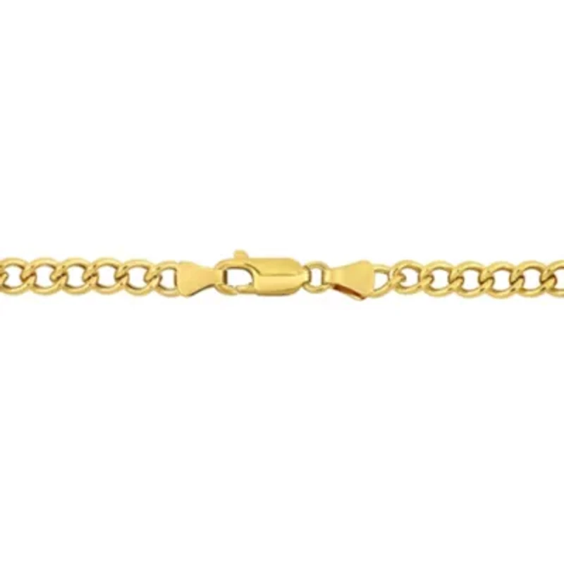4.1mm Curb Chain Bracelet in 14k Yellow Gold, 7.5 in