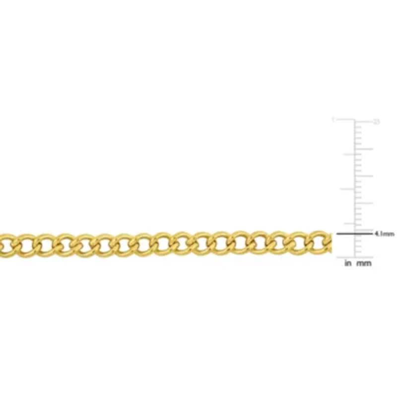 4.1mm Curb Chain Bracelet in 14k Yellow Gold, 7.5 in