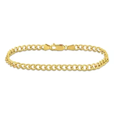 4.1mm Curb Chain Men's Bracelet in 14k Yellow Gold, 9 in