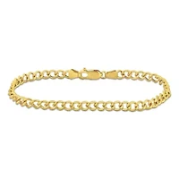 4.1mm Curb Chain Men's Bracelet in 14k Yellow Gold, 9 in