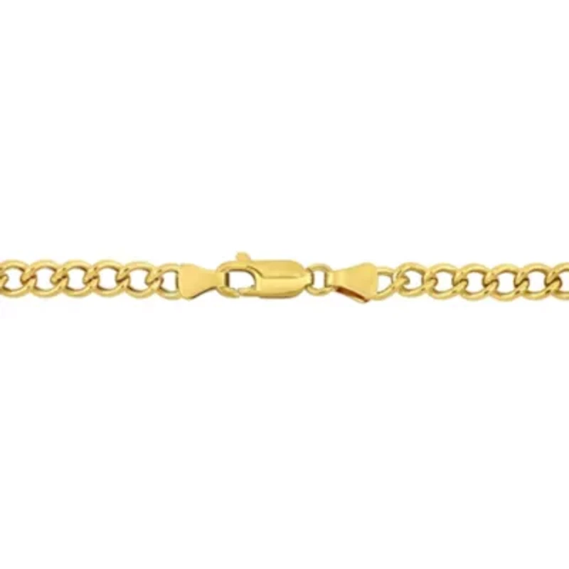 4.1mm Curb Chain Men's Bracelet in 14k Yellow Gold, 9 in
