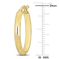 24mm Polished Hoop Earrings in 14k Yellow Gold