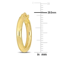 20mm Hoop Earrings in 14k Yellow Gold