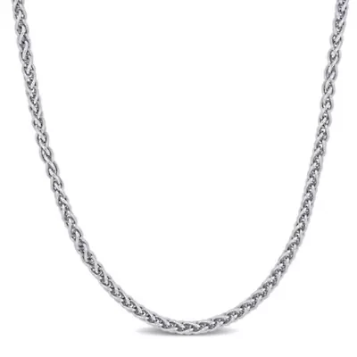 2.5MM Shiny Wheat Chain with Lobster Clasp in Sterling Silver, 18"