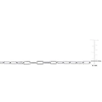 3.5MM Polished Paperclip Chain Bracelet in Sterling Silver, 7.5"