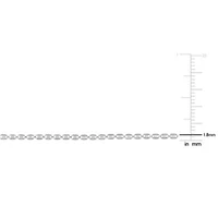 Oval Ball Chain Necklace in Sterling Silver, 16"