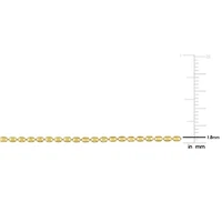 Oval Ball Chain Necklace in 18k Yellow Gold Plated Sterling Silver, 16"