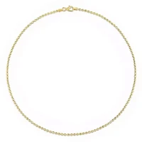 Oval Ball Chain Necklace in 18k Yellow Gold Plated Sterling Silver, 16"
