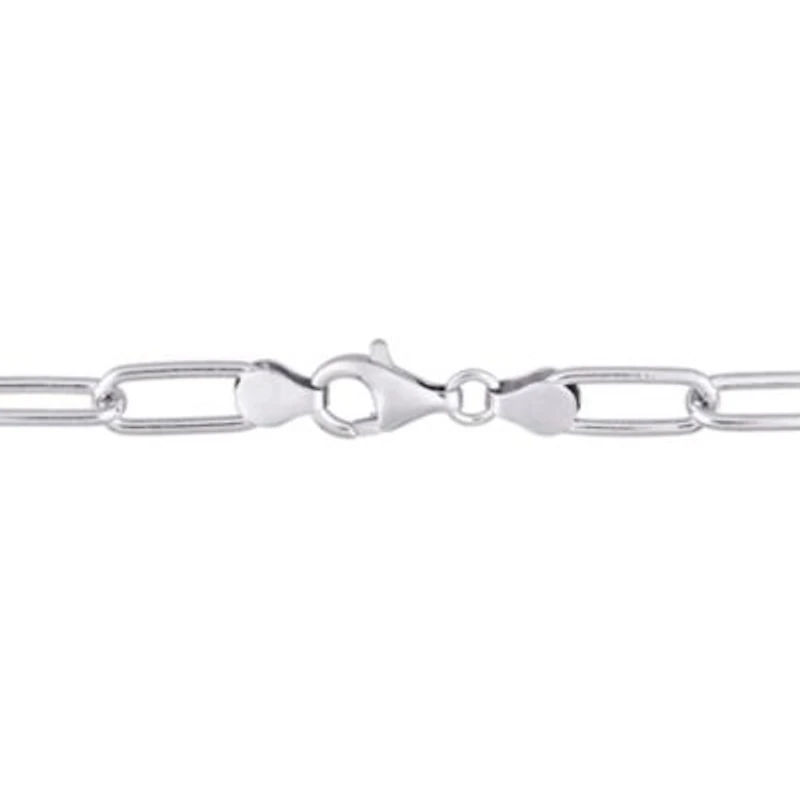 6MM Polished Paperclip Chain Necklace in Sterling Silver, 24"
